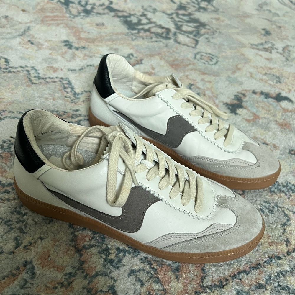 Dolce Vita White and Gray Sneakers